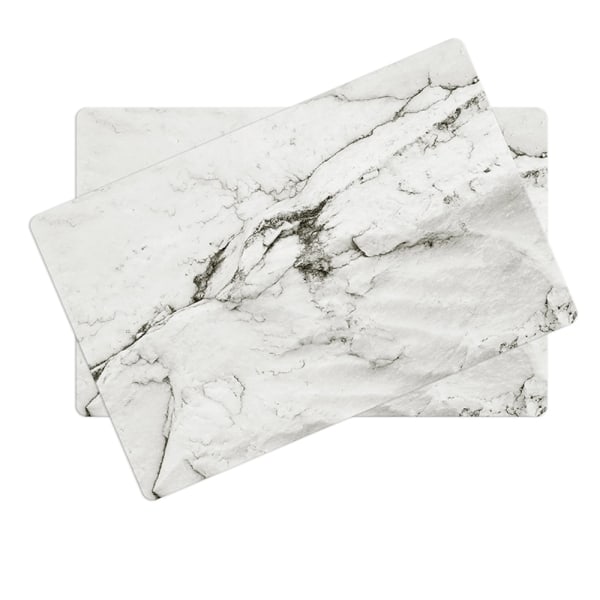 2 pack underlägg / bordstabletter i plast. marmor mönster vit/grå/svart  65e5 | vit/grå/svart | papper/plast | Fyndiq