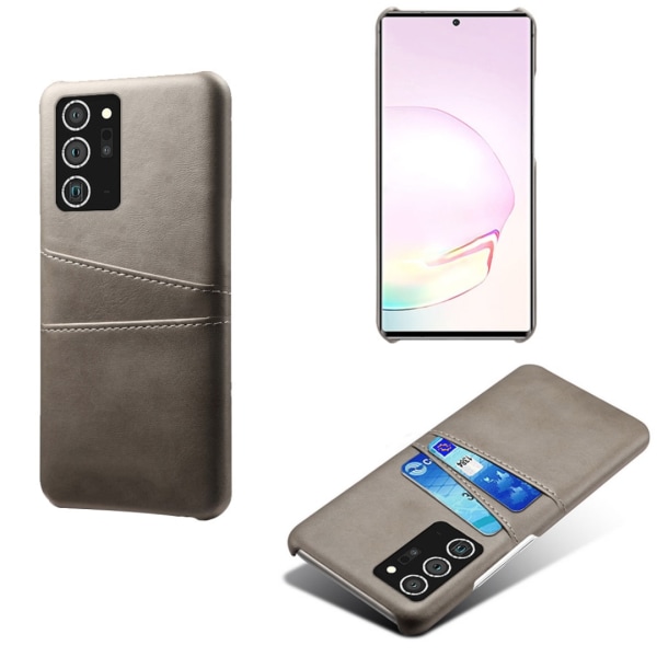 Samsung Note20 Ultra skal fodral skydd skinn kort kredit visa - Ljusbrun / beige Note20 Ultra