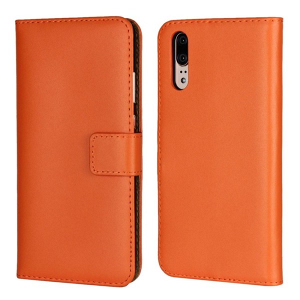 Huawei P20/P20Pro/P20lite plånbok skal fodral kort fack orange - Orange P20
