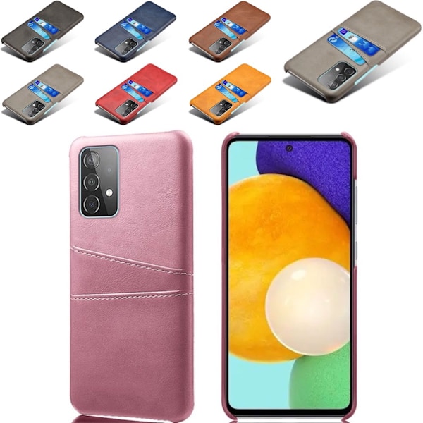 Kortholder Samsung A52/A52s cover mobilcover hul til oplader - Lyserød Samsung Galaxy A52/A52s 5G 4G