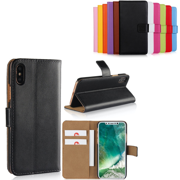 iPhone X/XS lompakkokotelo lompakko kotelo kuori suo kortti punainen - Punainen iPhone X/XS