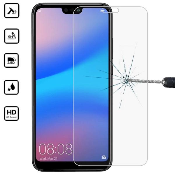 Huawei P20 lite näytönsuoja 9H sopii kuoriin, koteloihin ja kuulokkeisiin - Transparent Huawei P20 lite