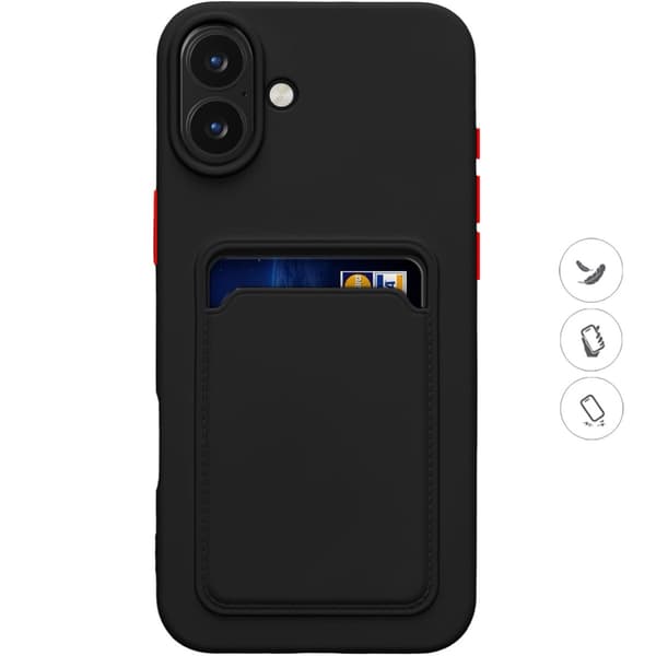 Iphone 16 Plus -kotelo, korttittelipaikka BLACK  