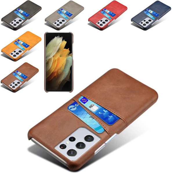 Samsung S21 Ultra kuori matkapuhelinkuori suoja lovi laturi kuulokkeet - Light brown / beige Samsung Galaxy S21 Ultra