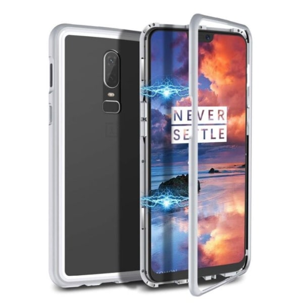 Magneettikotelo OnePlus 6 / 6T / 7 / 7Pro suojakotelo magneettikuori hopea - Silver OnePlus 6T