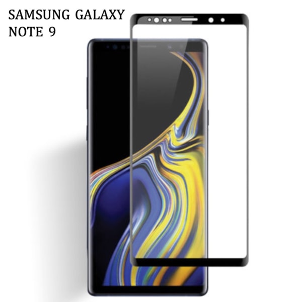 Skærmbeskytter Samsung Note 20/9/8 Cover Galaxy - Transparent med svart ram NOTE 9