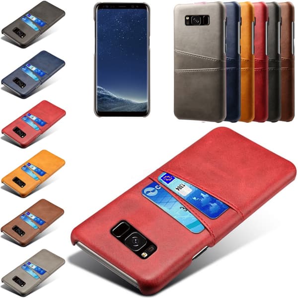 Samsung Galaxy S8+ Skal med Kortholder - Blue S8 Plus