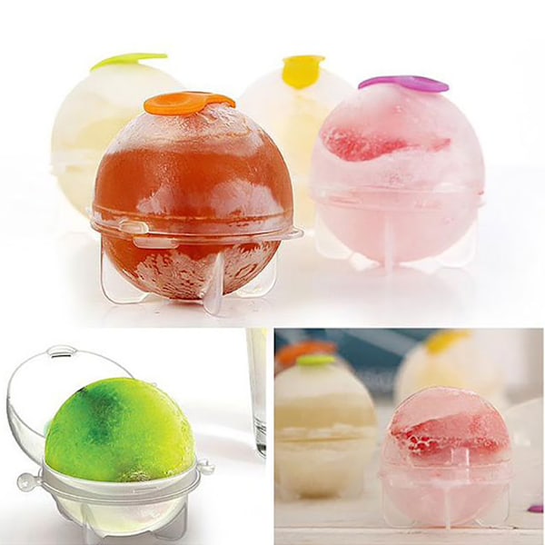 4 pack iskuber, bollar, istärningar 5.5 cm Genomskinlig
