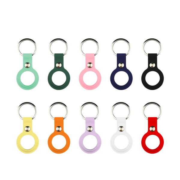 4-pack AirTag-kuoret avainrenkaalla muotoilulla kotelo näe Iphone / Ipad - SVART RÖD VIT BLÅ 4-pack