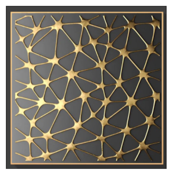 Canvas tavla / duk,  tryckt motiv 4 Svart och guld