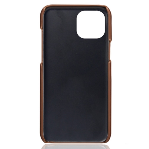 Kortholder Iphone 14 cover mobilcover udskæring til oplader hovedtelefoner - Dark brown iPhone 14