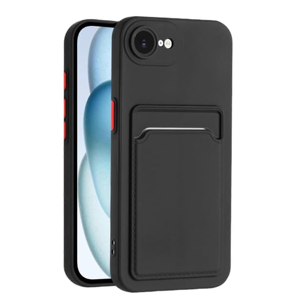 Mobilcover til iPhone 17e cover kortholder slot sort sort