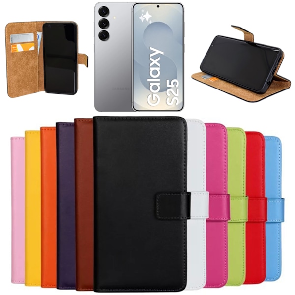 Samsung Galaxy S25 pung etui mobilcover - VÆLG: Gul  