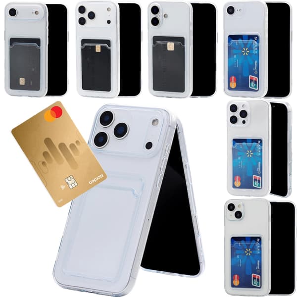 Vælg model: iPhone SE 2022 cover med kortholder Gennemsigtig IPHONE SE (2022)