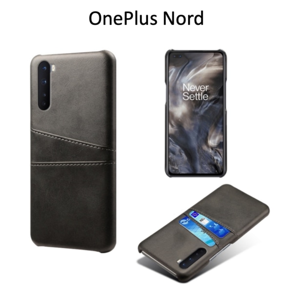 OnePlus Nord 2/9/9Pro/N10/N100/CE kuorikorttikotelo musta - Black OnePlus Nord 2 5G