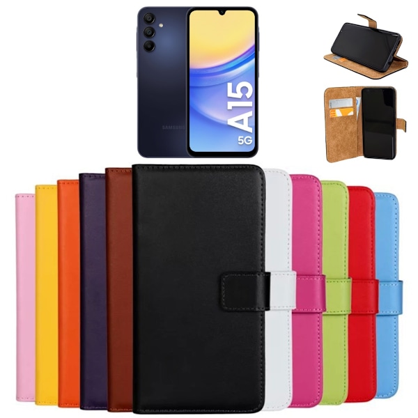 Samsung Galaxy A15 pung etui kortlomme - Sort SAMSUNG A15