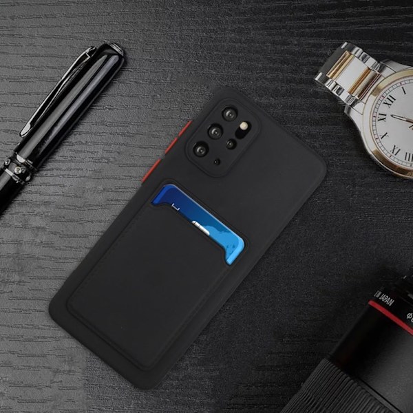Sort kortholder etui til Samsung S22/S21/S20 FE/Ultra/Plus - Black S20 Samsung Galaxy
