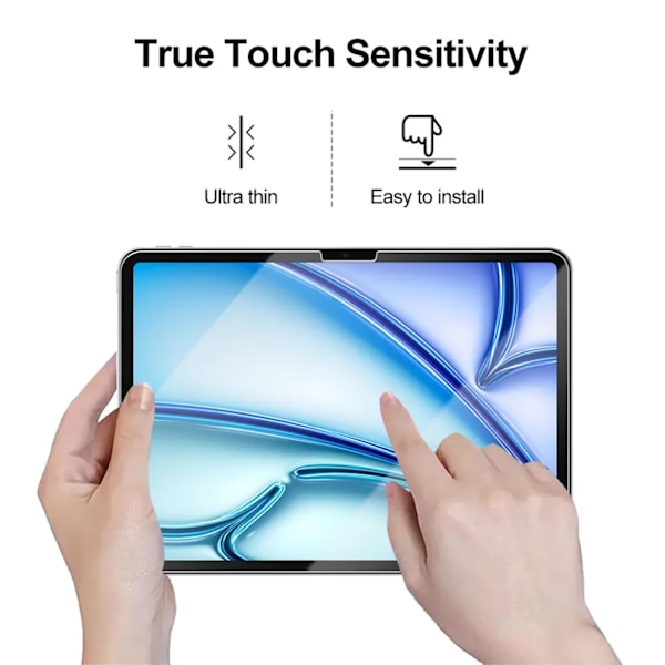 iPad Air 13 tommer M2 2024 skærmbeskytter hærdet glas 9H gennemsigtig  