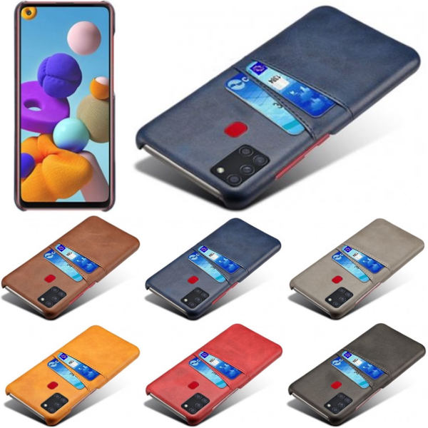 Samsung Galaxy A21s -kotelo korttipaikalla - Harmaa A21s