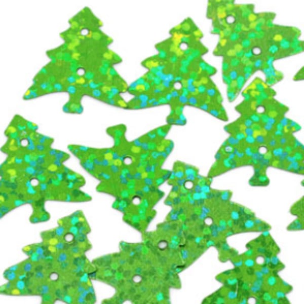 100 pack konfetti julgran, glitter grön dekoration jul pynt Grön