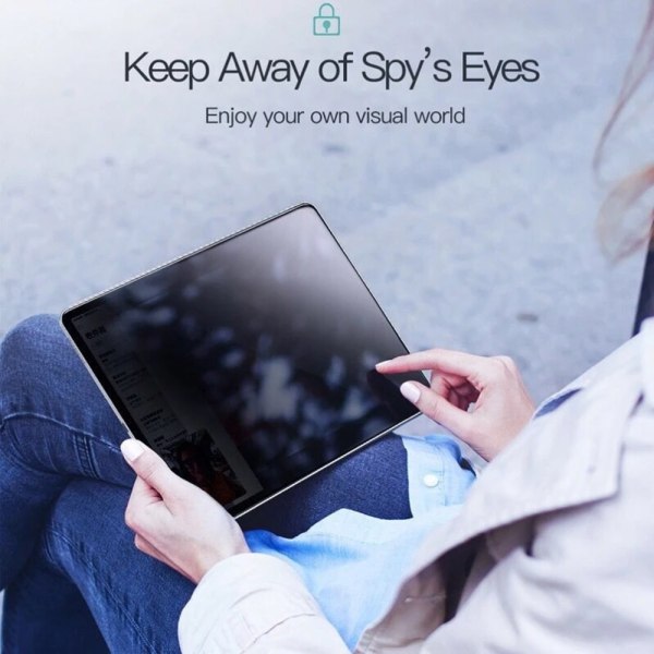 Vælg Antispy skærmbeskyttelse iPad Air/Pro/Mini 1/2/3/4/5/6/7/8/9/11 - Transparent Ipad Mini 5/4 2019/2015