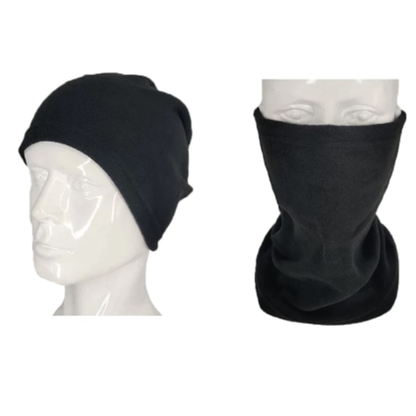 Unisex fleece skidmaske halsedisse bandana halstørklæde - VÆLG: BLACK