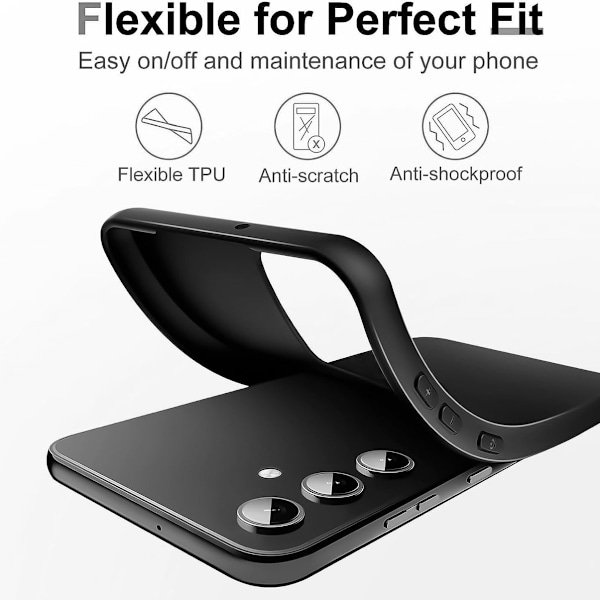 Silikon TPU skal Samsung A35/A355G fodral mobilskal skärmskydd - Blå Samsung Galaxy A35