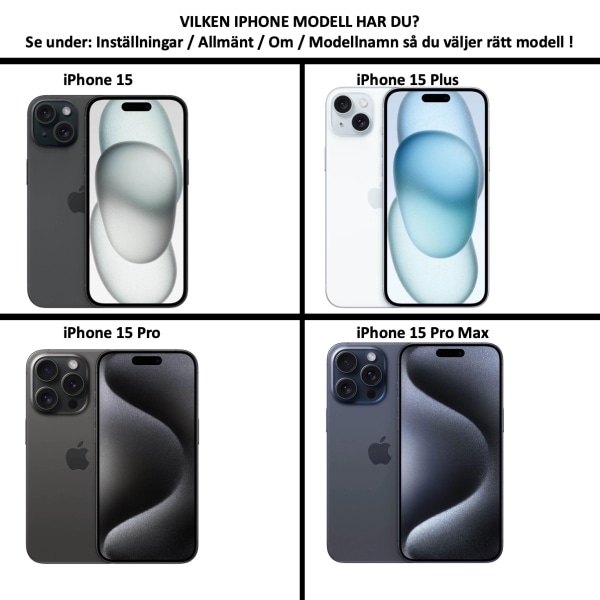 iPhone 15 Pro/ProMax/Plus skal mobilskal fodral TPU - VÆLG: Mørkegrøn IPHONE 15