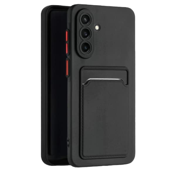 Puhelinkuori Samsung Galaxy A57 -kuori korttipaikalla musta