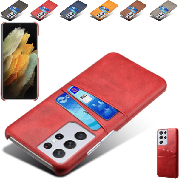 Samsung Galaxy S21 Ultra -kansikortti - Punainen S21 Ultra