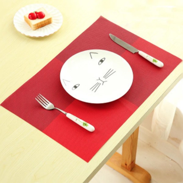 2-pack underlägg bordstabletter duka äta bord inredning skydd Röd