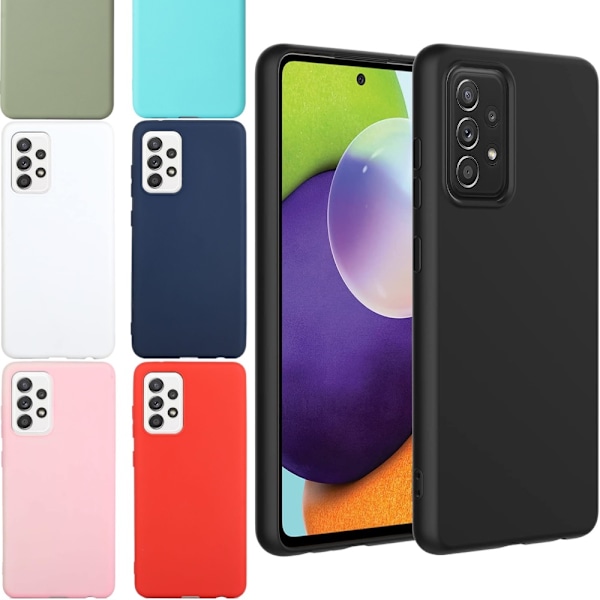Silikon TPU skal Samsung A52/A52s fodral mobilskal skärmskydd - Black Samsung Galaxy A52/A52s
