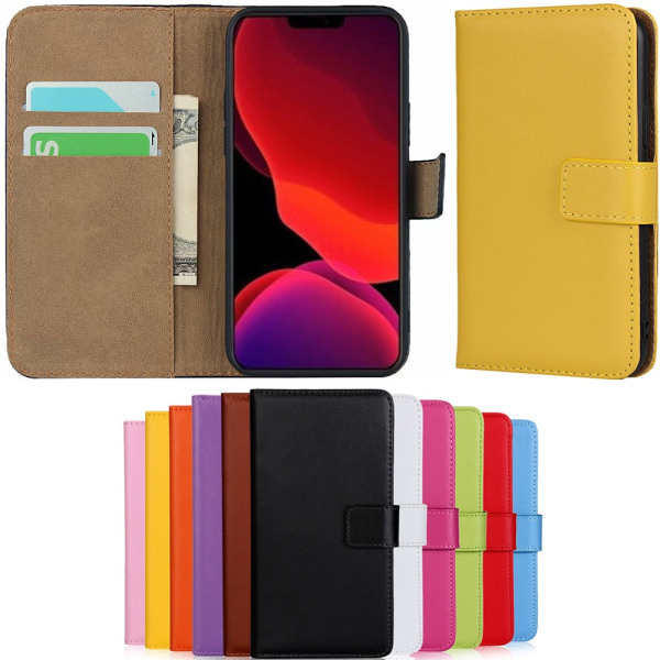 iPhone 13 mini plånboksfodral plånbok fodral skal kort gul - Gul iPhone 13 mini