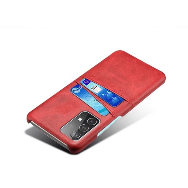 Korthållare Samsung A52/A52s skal mobilskal hål åt laddare - Röd Samsung Galaxy A52/A52s 5G 4G
