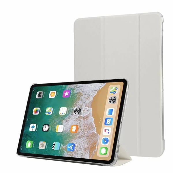 Alla modeller iPad fodral skal skydd tri-fold plast vit - Vit Ipad 2/3/4 från år 2011/2012 Ej Air