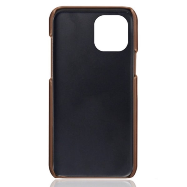 Kortholder Iphone 14 Pro shell mobil skalhul oplader hovedtelefoner - Dark brown iPhone 14 Pro