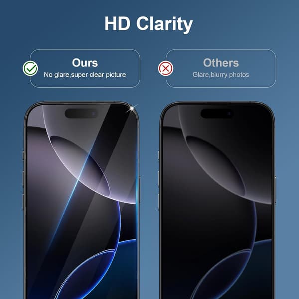 3-Pack iPhone 16 Pro Max Skärmskydd Härdat Glas Premium