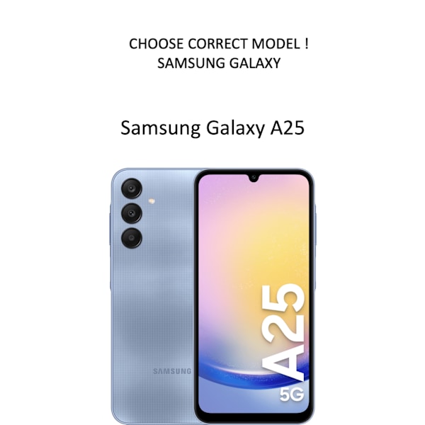 Korthållare Samsung A25 skal mobilskal hål laddare hörlurar - BRUN Samsung Galaxy A25