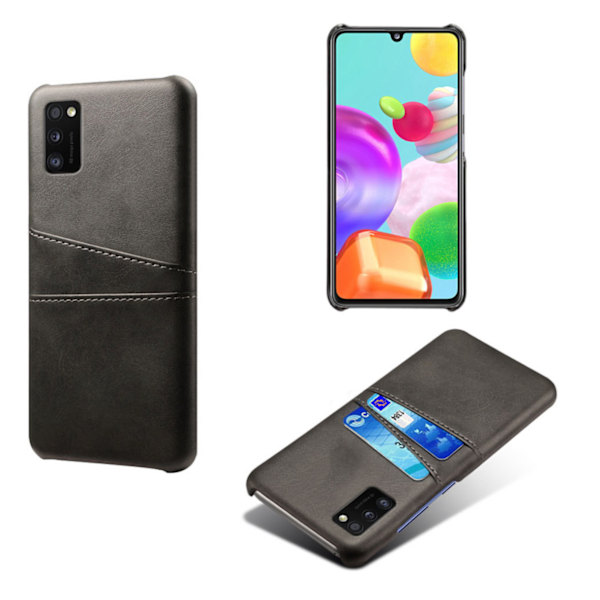 Samsung Galaxy A41 -kotelo suojakotelo nahka kortti näytä amex - Punainen A41