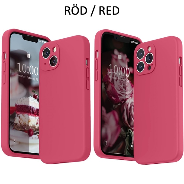 iPhone 13 Pro/ProMax/Mini shell mobilt cover TPU - Vælg din: Röd / cerise Iphone 13 Pro