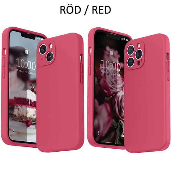 iPhone 13 Pro/ProMax/Mini skal mobilskal fodral TPU - Välj din: Röd / cerise Iphone 13 Pro Max