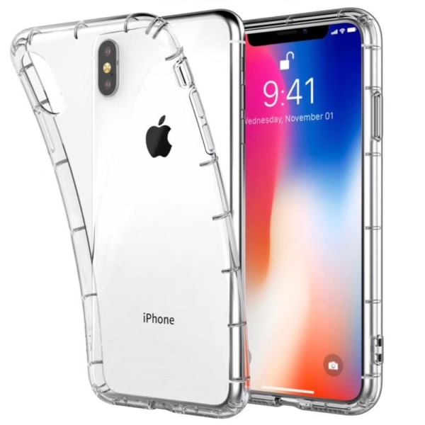 Iphone 11/12/13/XS/X/XR/8/7/6 kuori kotelo cushion pro/mini/plus- Transparent IPHONE 11 PRO CASE