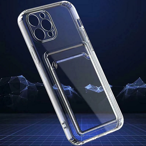 VÄLJ MODELL IPHONE skal korthållare mobilskal fodral slot - Transparent IPHONE 11