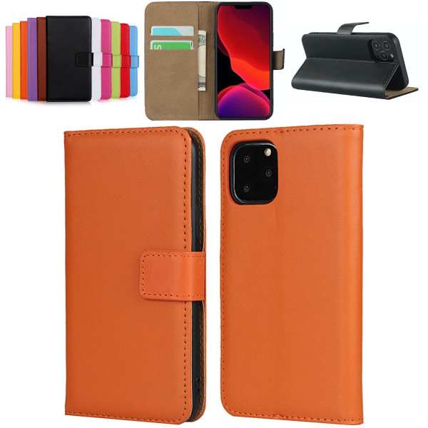 iPhone 11 plånboksfodral plånbok fodral skal skydd kort orange - Orange iPhone 11