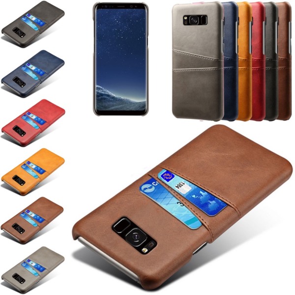 Samsung Galaxy S8+ Skal Kortholder - Brown S8 Plus