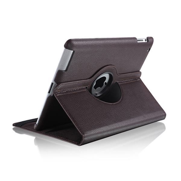 Beskyttelse 360° rotation iPad 2/3/4 etui stativ skærmbeskyttelse skal bag: Brun Ipad 2/3/4 fra 2011/2012 Ikke Air