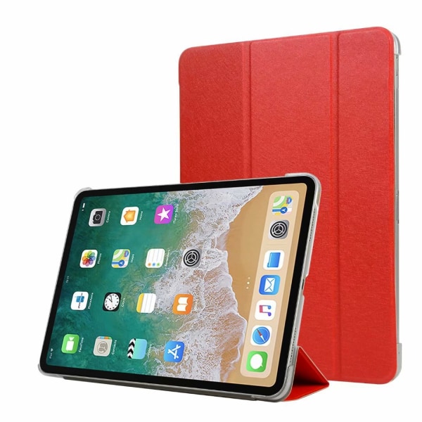Alla modeller iPad fodral skal skydd tri-fold plast röd - Röd Ipad 2/3/4 från år 2011/2012 Ej Air