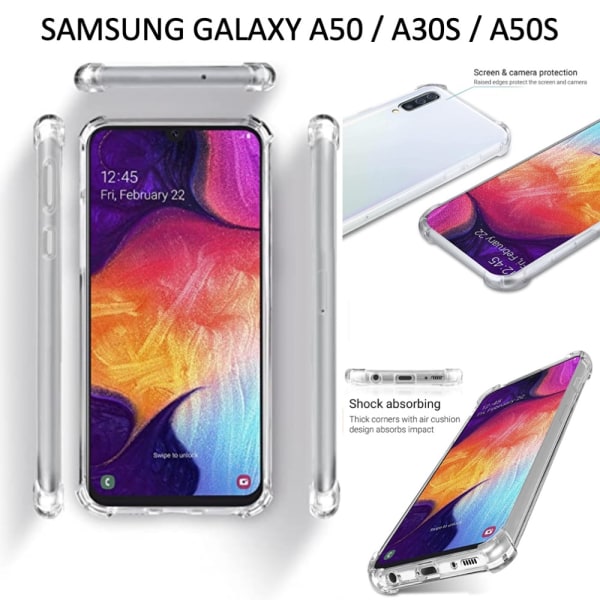 Samsung A21s/A70/A41/A50/A10/J6 skal mobiltelefon cover Army V3 - Transparent A70 Samsung Galaxy