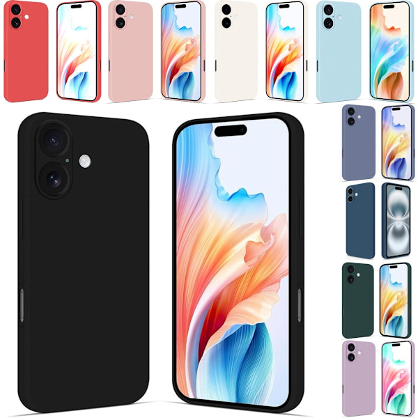 iPhone 16 skal mobilcover etui TPU / silikone sort - BLACK IPHONE 16