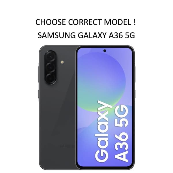 Samsung Galaxy A36 skal 2 kort fack grå - Grå Samsung A36